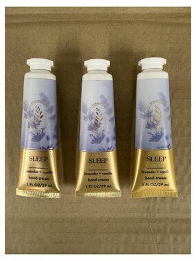 Bath & Body Works Aromatherapy Sleep Lavender Vanilla Hand Cream 1oz, 3PACK